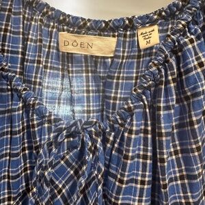 DÔEN Blue Plaid Dress